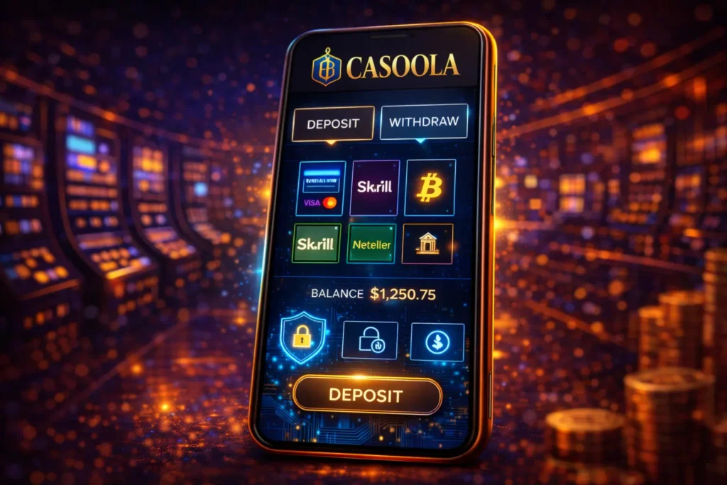 Casoola casino deposits and withdrawal