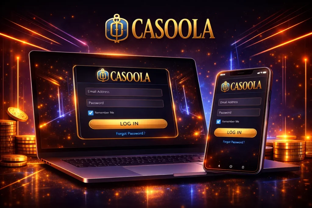 casoola login interface
